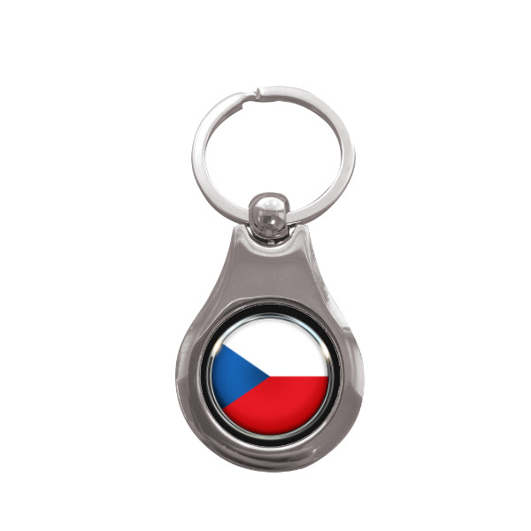Přívěsek na klíče kolečko s potiskem privesek czech